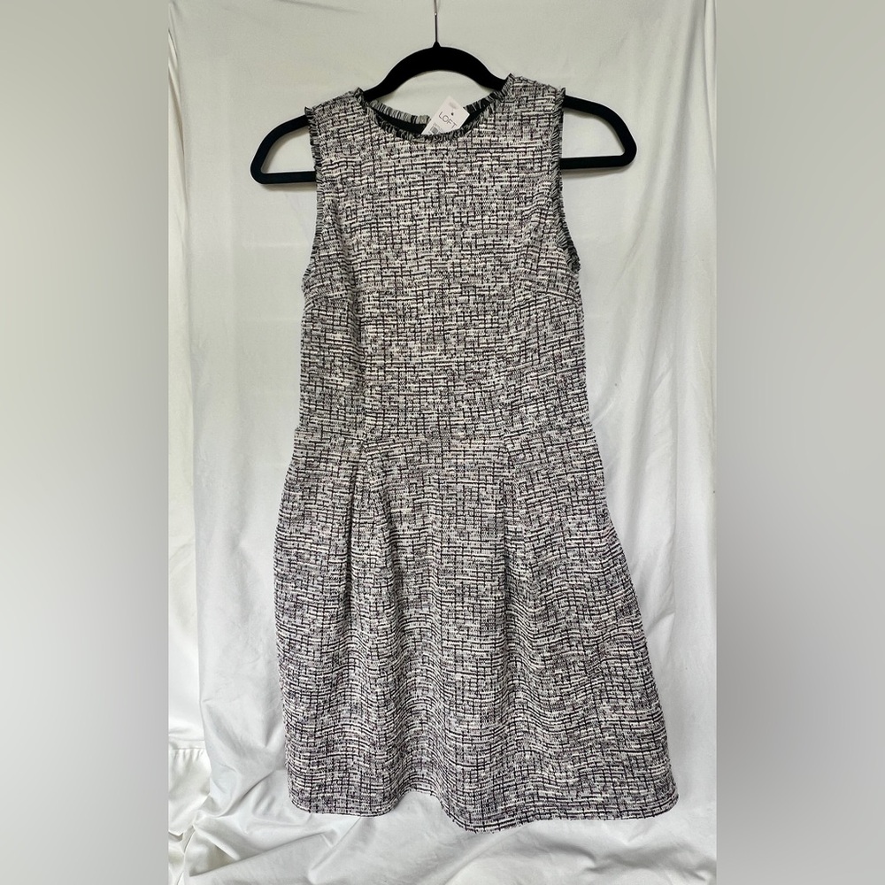 NWT LOFT - Tweed Sleeveless A-Line Dress with Pockets!